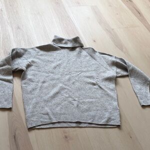 REISS cashmere blend womens sz large gray turtle neck sweater $450
